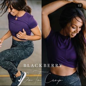Zyia Blackberry Go To Crop Top (S)